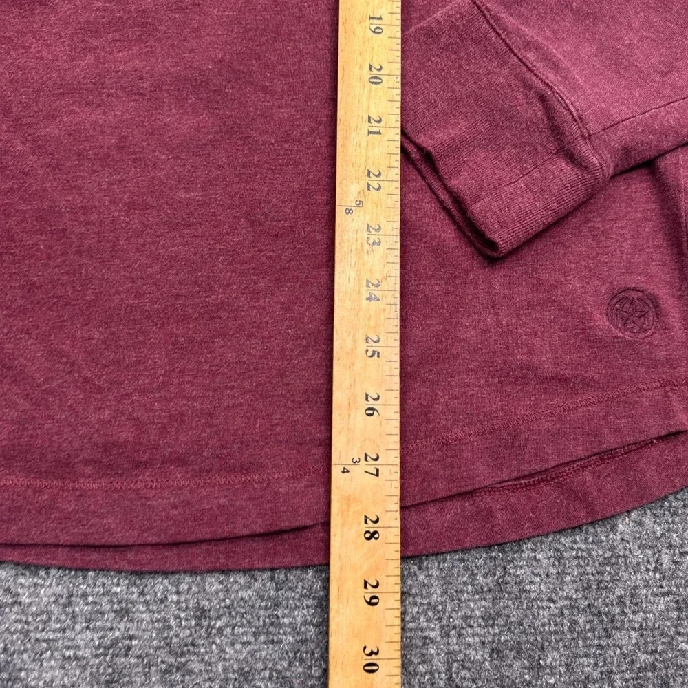 Banana Republic Heavyweight T Shirt Mens Size Large Red Long Sleeve Crew Neck